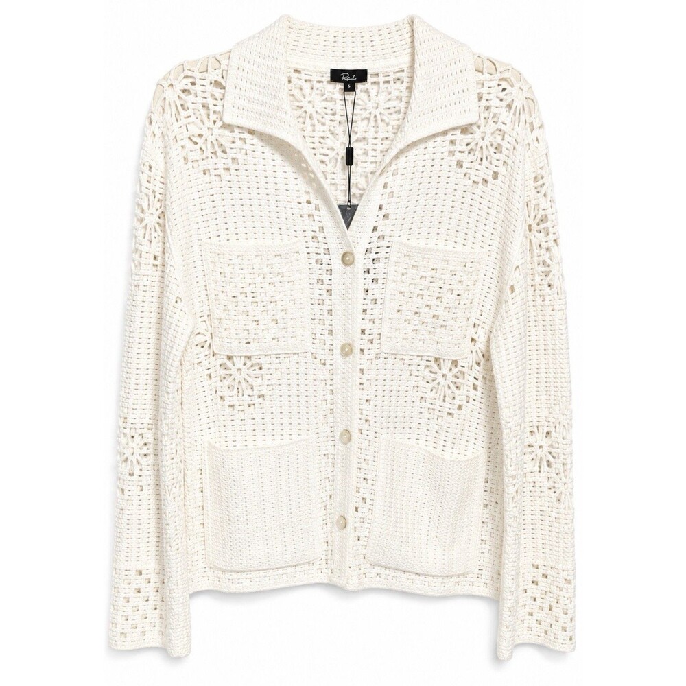 NWT Rails Patmos Women's Crochet Open Knit Coastal Boho Resort Cardigan Size S